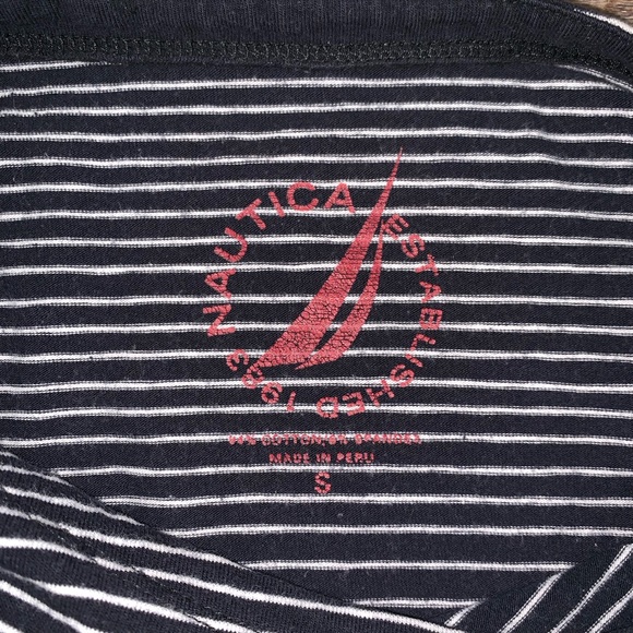 Nautica | Black Striped Half Sleeve Top - Picture 4 of 4